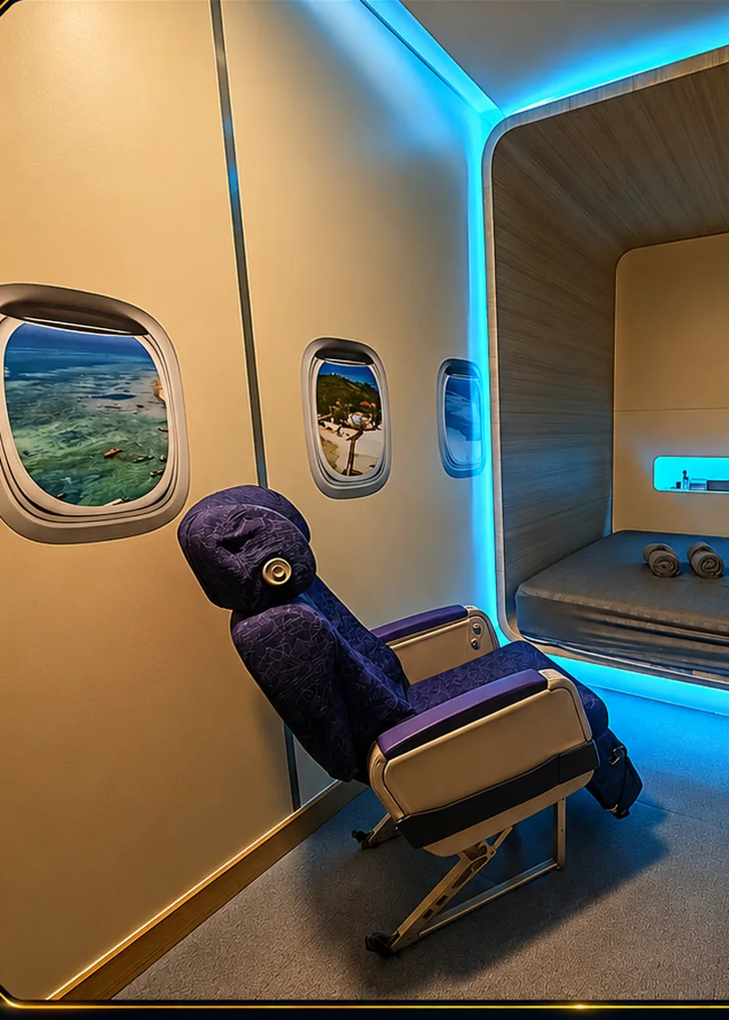 Private jet themed room